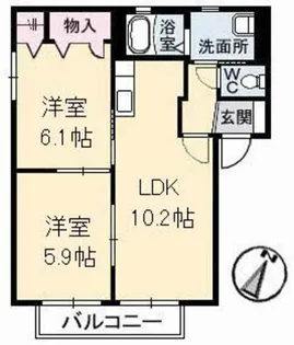 シャーメゾン K 参番館【2階】の間取り