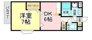 福岡県北九州市小倉南区高野4【アパート】の間取り