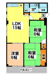東京都小金井市本町6【マンション】の間取り