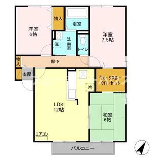 グランドソレイユ H【1階】の間取り