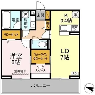 リシェスみのり台 C棟【3階】の間取り