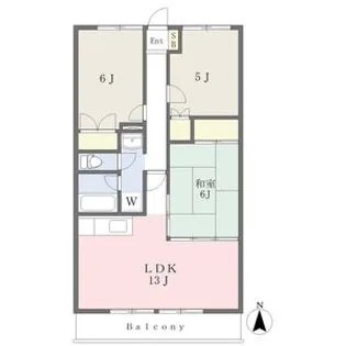 グランディールササヤ【2階】の間取り