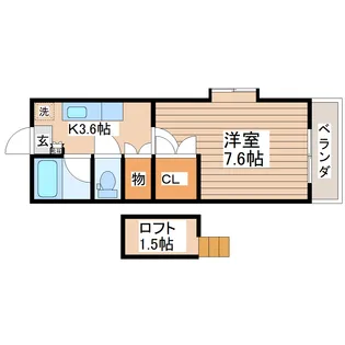 リトルリバー【2階】の間取り