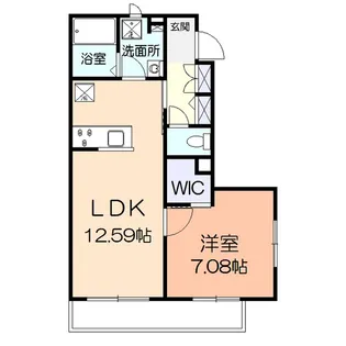 メゾン・ド・レコルトD【1階】の間取り