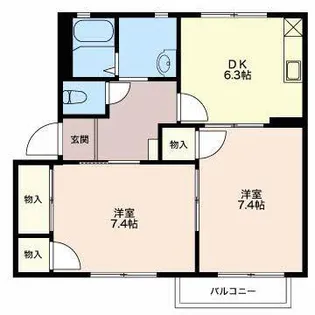 グリーンベールMAEDA【1階】の間取り