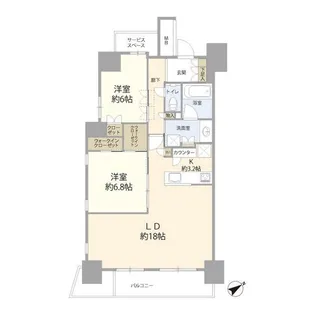 ザ・プレミアスカイ品川中延【14階】の間取り