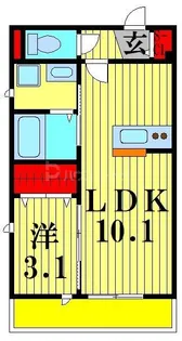 千葉県市川市鬼越2【アパート】の間取り