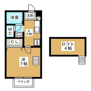 グロウス国立VII【2階】の間取り