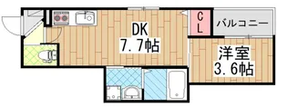 DEAR KINDAI【1階】の間取り