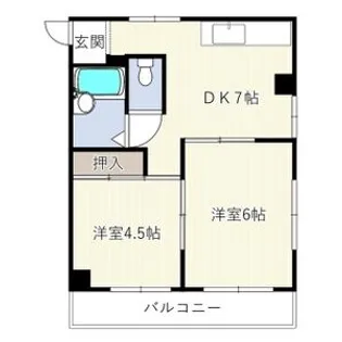 メロディハイツ吉積【3階】の間取り