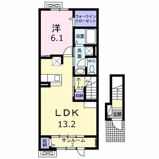 新潟県新潟市東区中野山4【アパート】の間取り