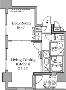 レジディア広尾南【3階】の間取り