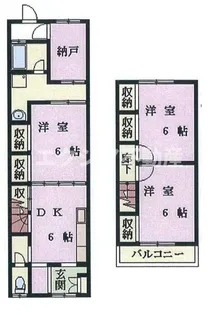 大阪府大阪市西淀川区佃3【一戸建】の間取り