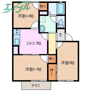エンドレスゴトウ B【1階】の間取り