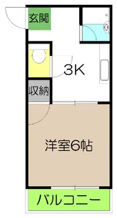 大西コーポII【3階】の間取り