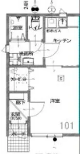 パスティア新倉敷【1階】の間取り