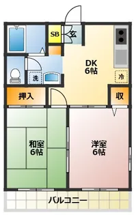 グリーンハイツ西【1階】の間取り