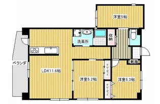 グラン松川(R)【4階】の間取り