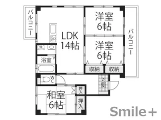 フラワーハイツVI【1階】の間取り