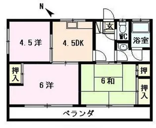 グランドマンション【6階】の間取り