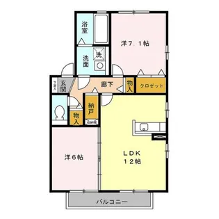 メゾン・ド・ミル【2階】の間取り