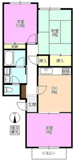 金井マンションA棟【2階】の間取り