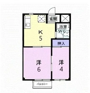 サンビレッジ稲生【2階】の間取り