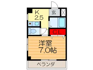 フローレ枚方【4階】の間取り