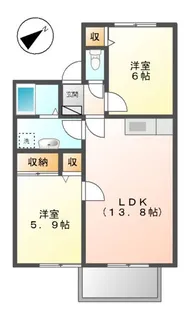 プリシェール赤池【1階】の間取り