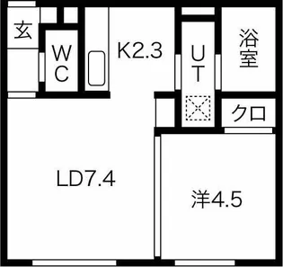 北海道恵庭市中島町6【アパート】の間取り