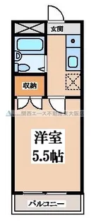 新石切ハイツ【1階】の間取り