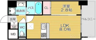 大阪府大阪市浪速区日本橋東1【マンション】の間取り