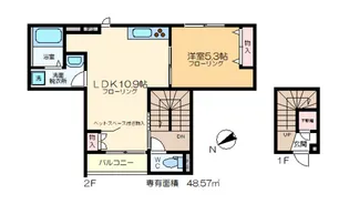 グラン フェリシア イースト【2階】の間取り