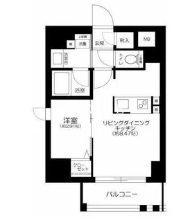 GRANSITE千代田水道橋【8階】の間取り