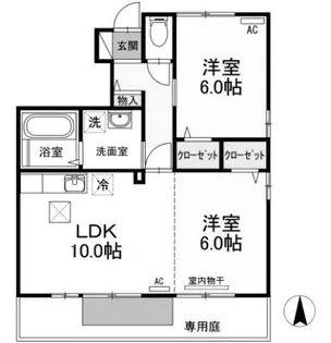徳島県徳島市川内町大松【アパート】の間取り