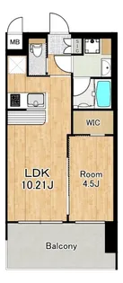 プレジオ大正【10階】の間取り