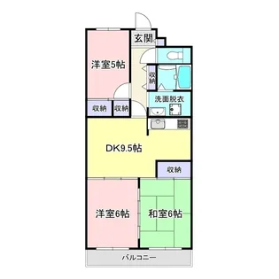 ローズハイツ野田愛宕A 602号室【6階】の間取り