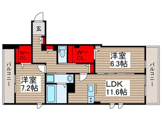 Cotton Lights Kawagoe【3階】の間取り