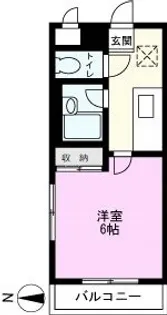 メテオール清水【1階】の間取り
