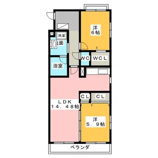 リシュテール【1階】の間取り