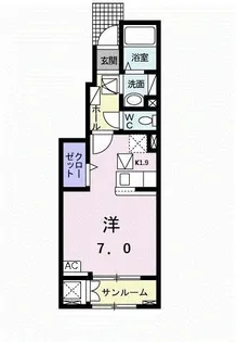 フォルチュンヌIII【1階】の間取り