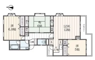 ブランドール南野【5階】の間取り