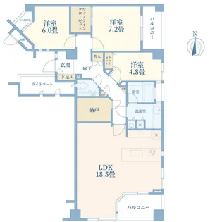 鷺沼シティハウス【5階】の間取り