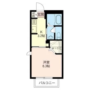 イースタン三ッ沢II【1階】の間取り
