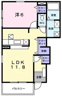 メゾン・ド・エクセラン【1階】の間取り