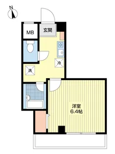 バーンフリート横浜四番館【4階】の間取り