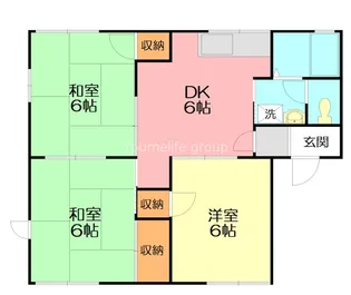 グランデールB【2階】の間取り