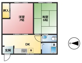 萩野アパート【1階】の間取り