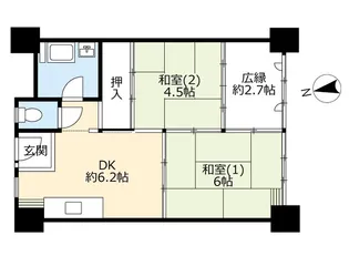 UR伝法【2階】の間取り