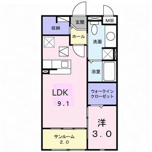 ブラン ソル ジュン【1階】の間取り